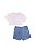 Conjunto de Blusa Boxy Over em Meia Malha com Shorts em Jeans Belini 73478 Infanti - Imagem 4