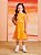 Vestido Laranja de Tule Bordado Corações Momi J5432 - Imagem 1