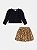 Conjunto de Blusa ML e Short Saia Onça Momi J5841 - Imagem 2