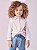 Camisa Infantil Listrada Rosa Animê P5480 - Imagem 1