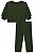 Conjunto de Blusão em Moletom com Legging em Ribana Canelada Verde 70689 Infanti - Imagem 3