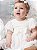 Vestido de Tule com Poá Off White Animê Baby L2282 - Imagem 1
