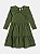 Vestido Explêndido Gola Laço Verde Militar Momi J5498 - Imagem 2