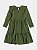 Vestido Explêndido Gola Laço Verde Militar Momi J5498 - Imagem 4