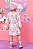 Vestido Infantil Manga Longa Estampa Gatinha c/ Pochete - Kukiê 72203 - Imagem 4