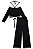 Conjunto de Blusa Top Cropped em Cotton e Calça em Tela Shine 71292 Vic&Vicky - Imagem 3