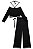 Conjunto de Blusa Top Cropped em Cotton e Calça em Tela Shine 71292 Vic&Vicky - Imagem 4