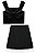 Conjunto Preto de Blusa Cropped e Saia em Alfaiataria Suzi 72185 Vic&Vicky - Imagem 2