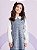 Vestido de Tweed Com Gola Momi Azul Celeste H4967 - Imagem 5