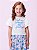 Conjunto Blusa e Short Saia Floral Azul Momi Mini J6096 - Imagem 5