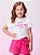 Conjunto Blusa e Short Pink Com Laço Strass Momi Mini J6103 - Imagem 7