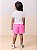 Conjunto Blusa MC e Short Sarja Pink Neon Bordado Margaridas Momi Mini J6100 - Imagem 3