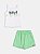 Conjunto Blusa Regata Babados Borboletas e Short Saia Verde Claro Momi Mini J6114 - Imagem 2