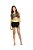 Short Teen Siri Leticia Preto com Amarelo 90080 - Imagem 1