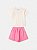 Conjunto Rosa Drapeado com Laço Listrado Animê Petite P5857 - Imagem 4