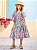 Vestido Azul com Estampa de Flores Animê Kids N4069 - Imagem 1