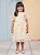 Vestido Festa Tule Flor Off White P5800 - Imagem 1
