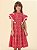 Vestido Tecido Bordado Vermelho Com Babados Animê Kids - Imagem 2