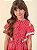 Vestido Tecido Bordado Vermelho Com Babados Animê Kids - Imagem 3
