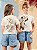 Blusa com Estampa da Minnie Mouse Laço Dourado Animê Kids N4091 - Imagem 1