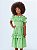 Vestido Verde de Laise Bordada com Babado Animê Kids N4277 - Imagem 2