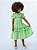 Vestido Verde de Laise Bordada com Babado Animê Kids N4277 - Imagem 4