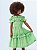 Vestido Verde de Laise Bordada com Babado Animê Kids N4277 - Imagem 1