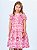 Vestido Rosa Com Estampa de Azulejo Animê Kids N4235 - Imagem 4
