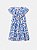 Vestido Azul Floral com Babados Animê Kids N4264 - Imagem 2