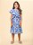 Vestido Azul Floral com Babados Animê Kids N4264 - Imagem 1