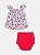 Conjunto Vermelho Floral com Cerejas Momi Baby C2298 - Imagem 1