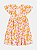 Vestido Laranja com Estampa de Margaridas Momi Kids H5585 - Imagem 4