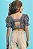 Blusa Cropped em Laise Bordada 76901 Vic&Vicky - Imagem 6