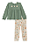 Conjunto de Bata em Malha Textura e Calça Legging em Moletocotton 90312 Kukiê Bebê Menina - Imagem 2