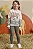 Conjunto de Blusão Alongado em Moletom Linho com Pelúcia e Calça Legging em Cotelê 90578 Kukiê Infantil Menina - Imagem 5