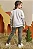 Conjunto de Blusão Alongado em Moletom Linho com Pelúcia e Calça Legging em Cotelê 90578 Kukiê Infantil Menina - Imagem 6
