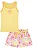 Conjunto Regata Kukiê Floral Havaí Amarelo Infantil Feminino de Verão 83974 - Imagem 5