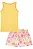 Conjunto Regata Kukiê Floral Havaí Amarelo Infantil Feminino de Verão 83974 - Imagem 4