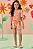 Conjunto Kukiê com Shorts e Blusa Laranja Tigre Infantil Verão 84500 - Imagem 1