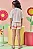 Trio de Top Cropped em Cotton e Camisa e Shorts em Malha Fresh 84753 Kukiê Infantil Menina - Imagem 2