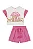 Conjunto Kukiê Rosa Casa Cogumelo Infantil Feminino de Verão 86479 - Imagem 5