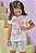 Conjunto Infantil Blusa Ursinhos Jogando Tenis e Short Ciclista Kukiê 88736 - Imagem 2
