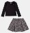Conjunto Blusa e Short Saia Preto Rajado Momi J6506 - Imagem 2