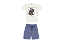 Conjunto Dino Camiseta e Short Moletinho Bakulelê 4992 - Imagem 1