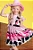 Vestido Junino Boiadeira em Fly Tech e Nylon Vaquinha e Franjas com Strass 97819 Kukiê - Imagem 2