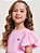 Blusa Lisa Com Mangas Tule Brilho Rosa Cinti 013260650 - Imagem 2