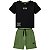Conjunto Kyly Camiseta e Short Moletinho Verde Militar 1001897-9010 - Imagem 2