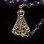 TERÇO DE CRISTAIS NOSSA SENHORA DE APARECIDA DOURADO - Imagem 2