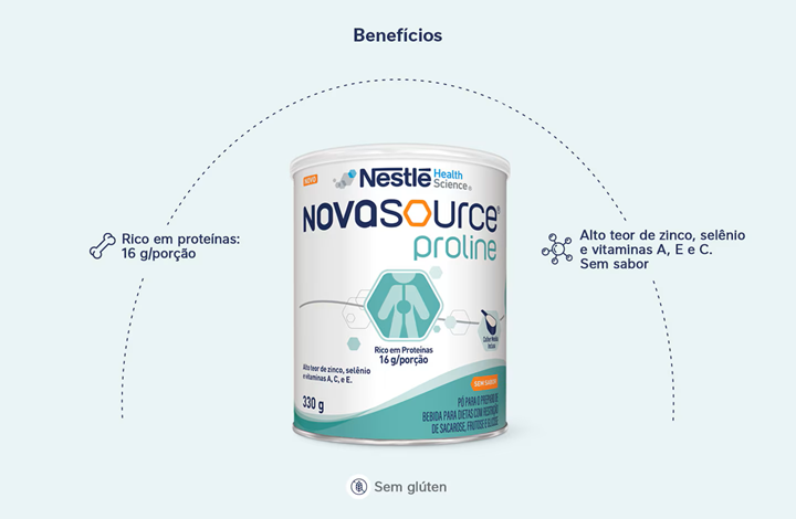 NOVASOURCE PROLINE PO 330G SEM SABOR - NESTLE - Imagem 3