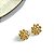 BRINCO REDONDO FLOR MEDIO BANHO OURO 18K - Imagem 3